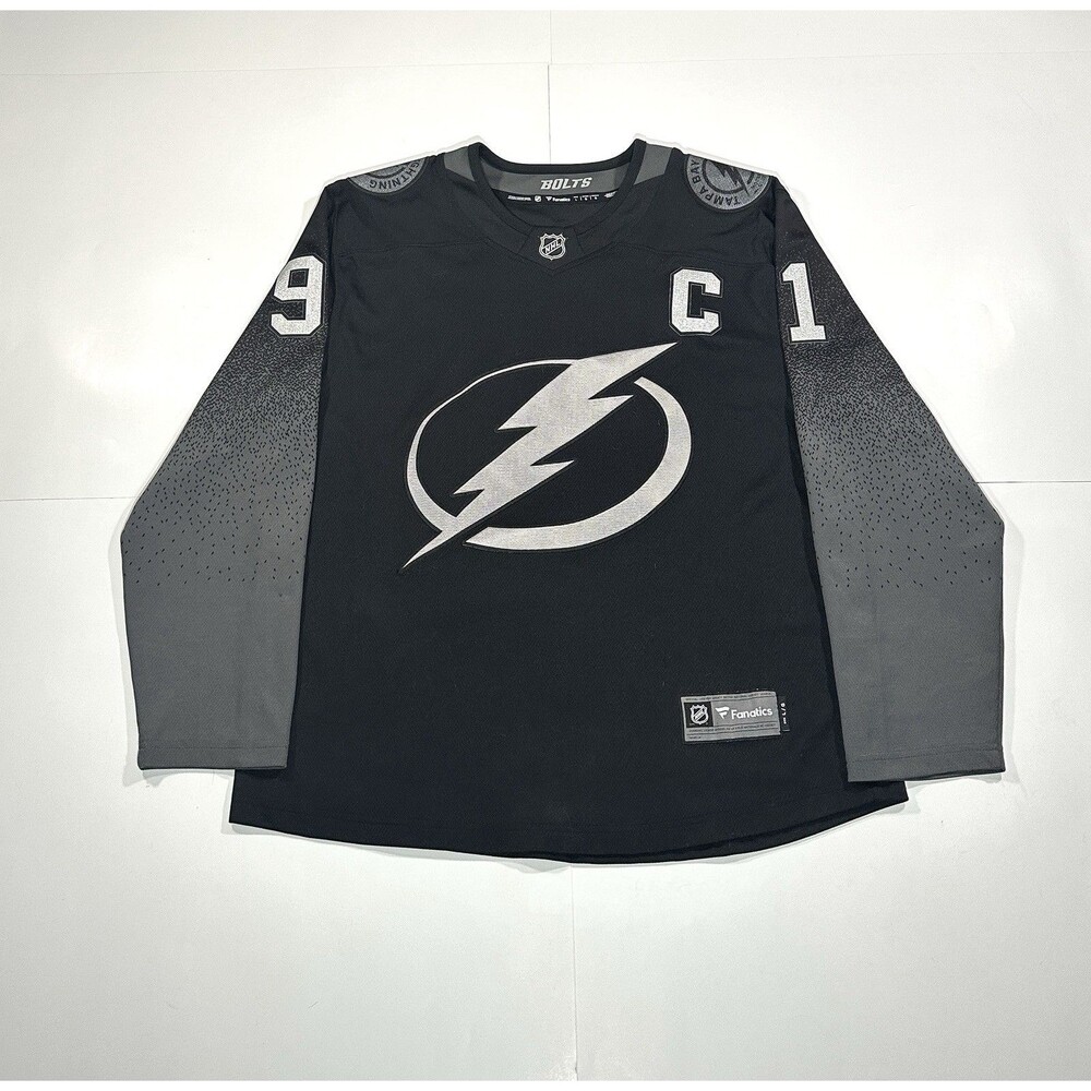Fanatics NHL Tampa Bay Lightning Steven Stamkos Alternate BLK Hockey Jersey LRG